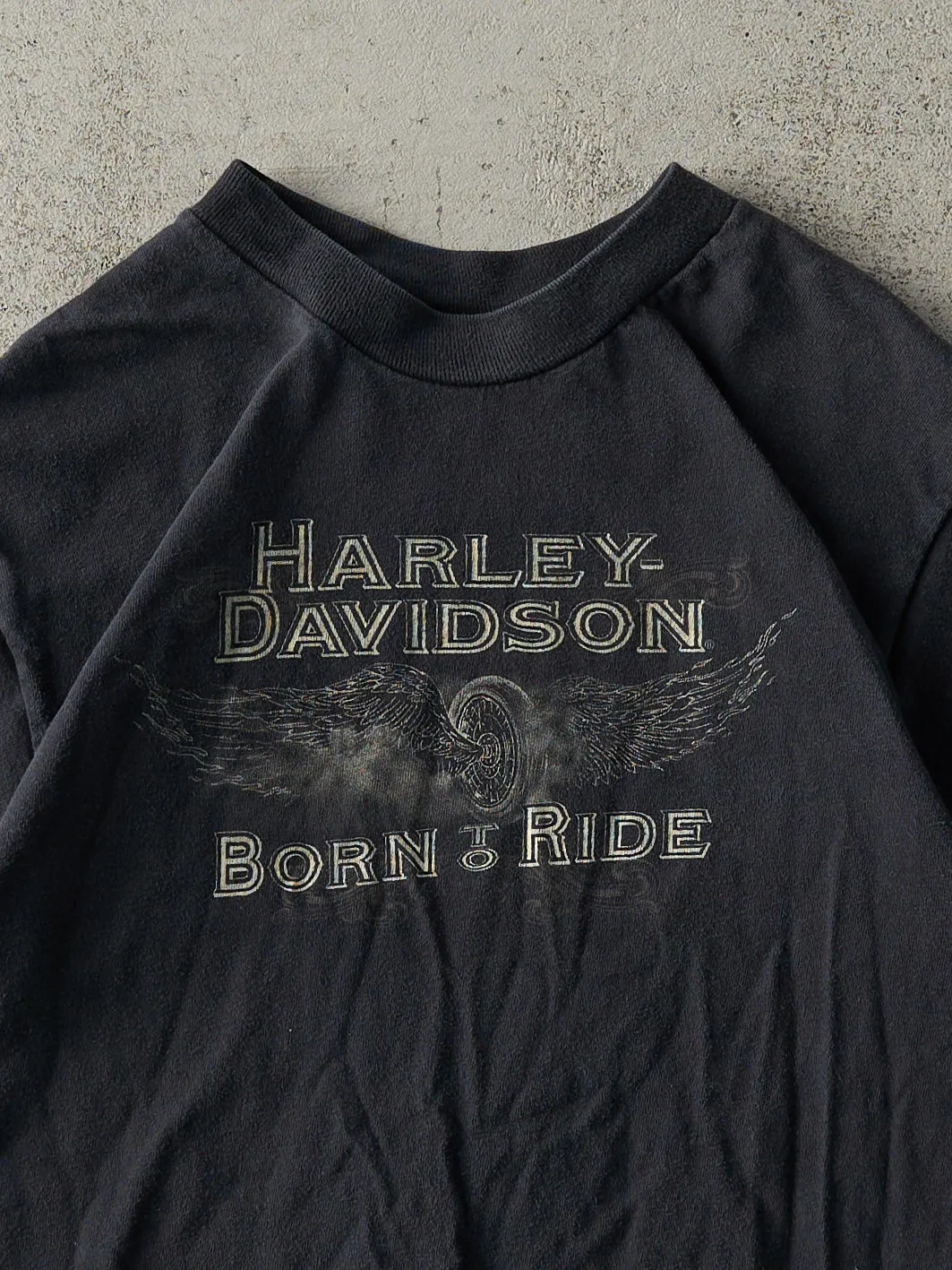 13' Faded Black El Paso Texas Harley Davidson Tee (XS)