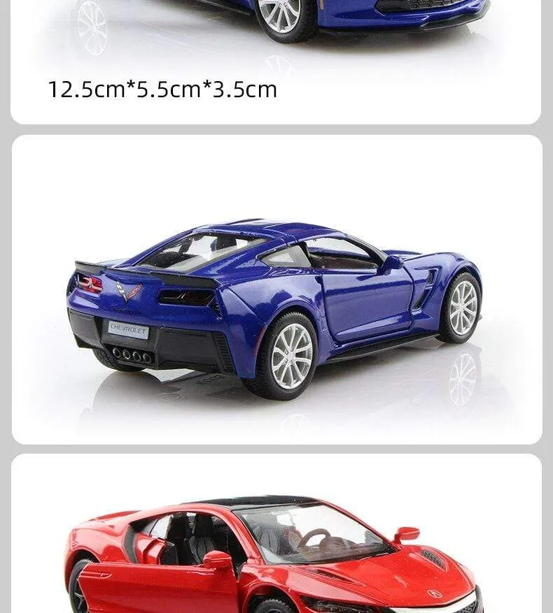 1:36 Alloy Car Honda Acura Chevrolet Dodge Golf RMZ city Diecasts Toy Vehicles Simulation Exquisite Model 5 Inch Children Gifts