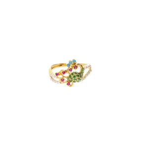 22K Gold Exquisite Gemstone Ring