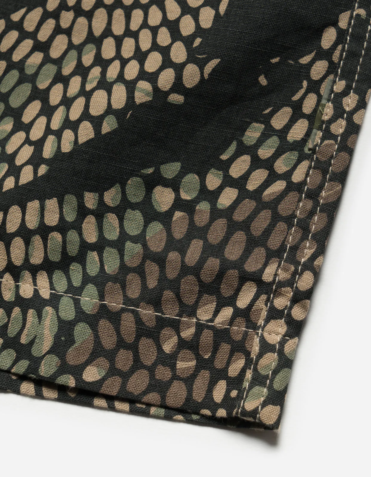 5072 Camo Hemp Loose Track Shorts Woodland