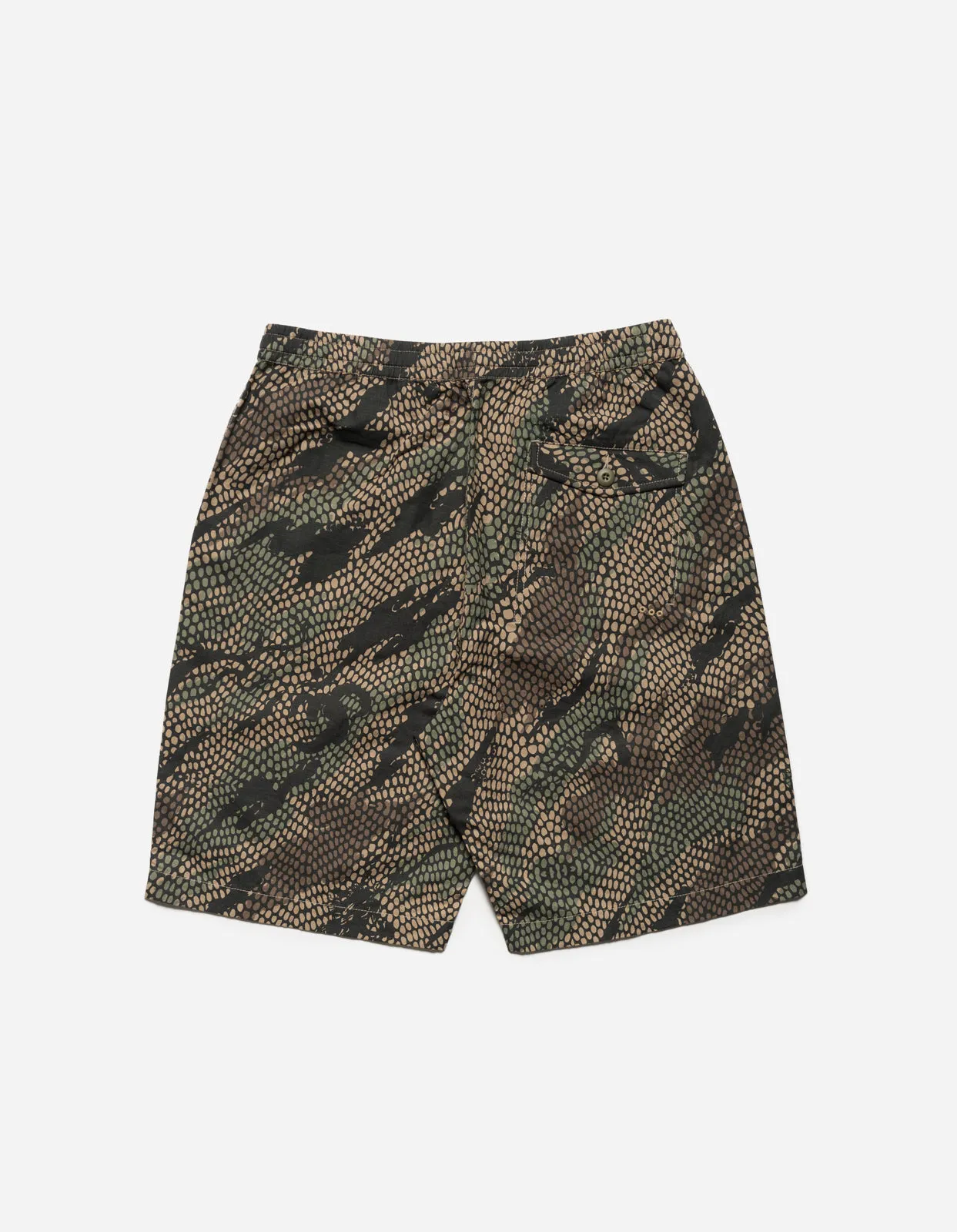 5072 Camo Hemp Loose Track Shorts Woodland