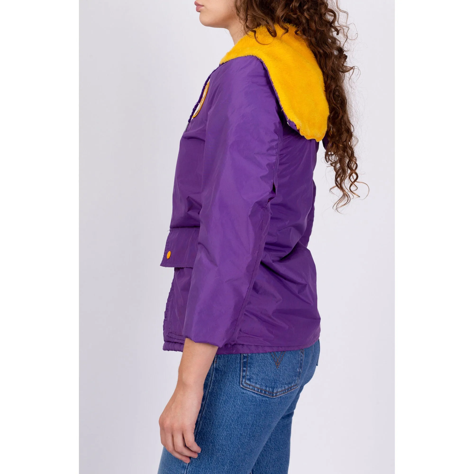 80s Minnesota Vikings Hooded Jacket - Petite XXS