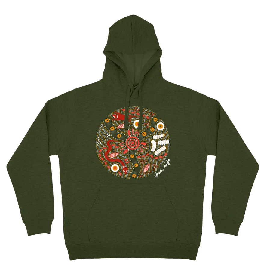 Adults Cozy Hoodie - Bush Tucker By Julie Paige