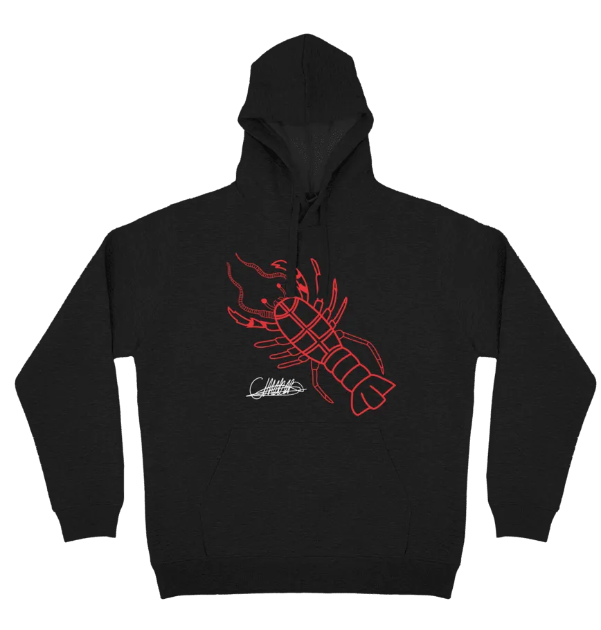 Adults Cozy Hoodie - Crayfish By Craig Everett