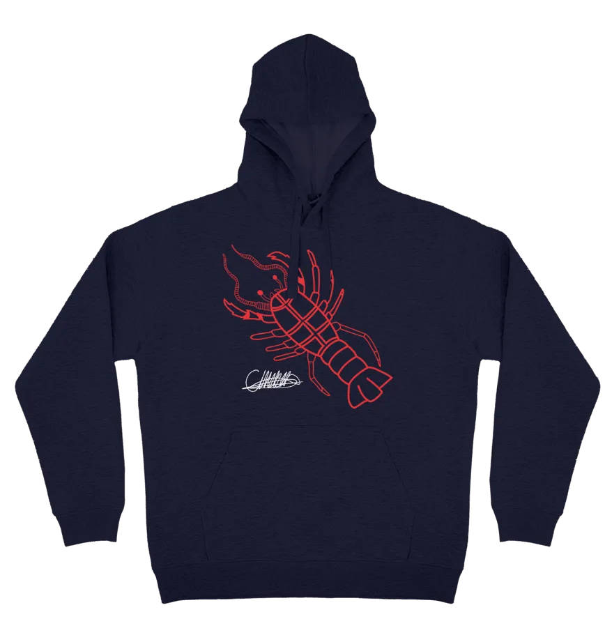 Adults Cozy Hoodie - Crayfish By Craig Everett