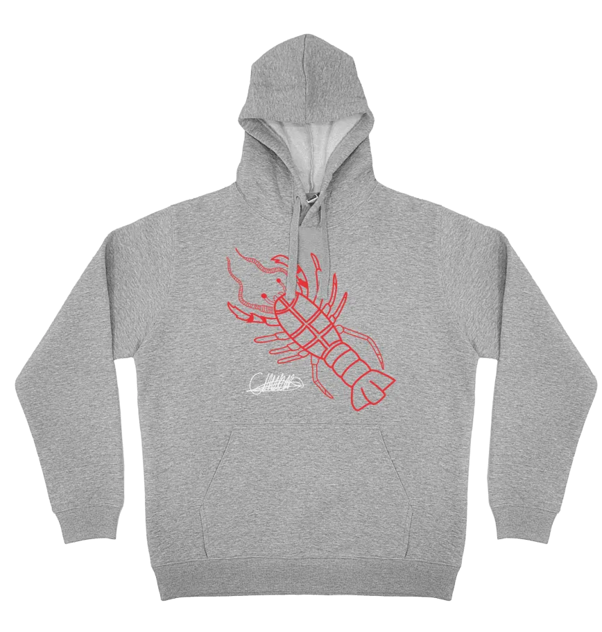 Adults Cozy Hoodie - Crayfish By Craig Everett