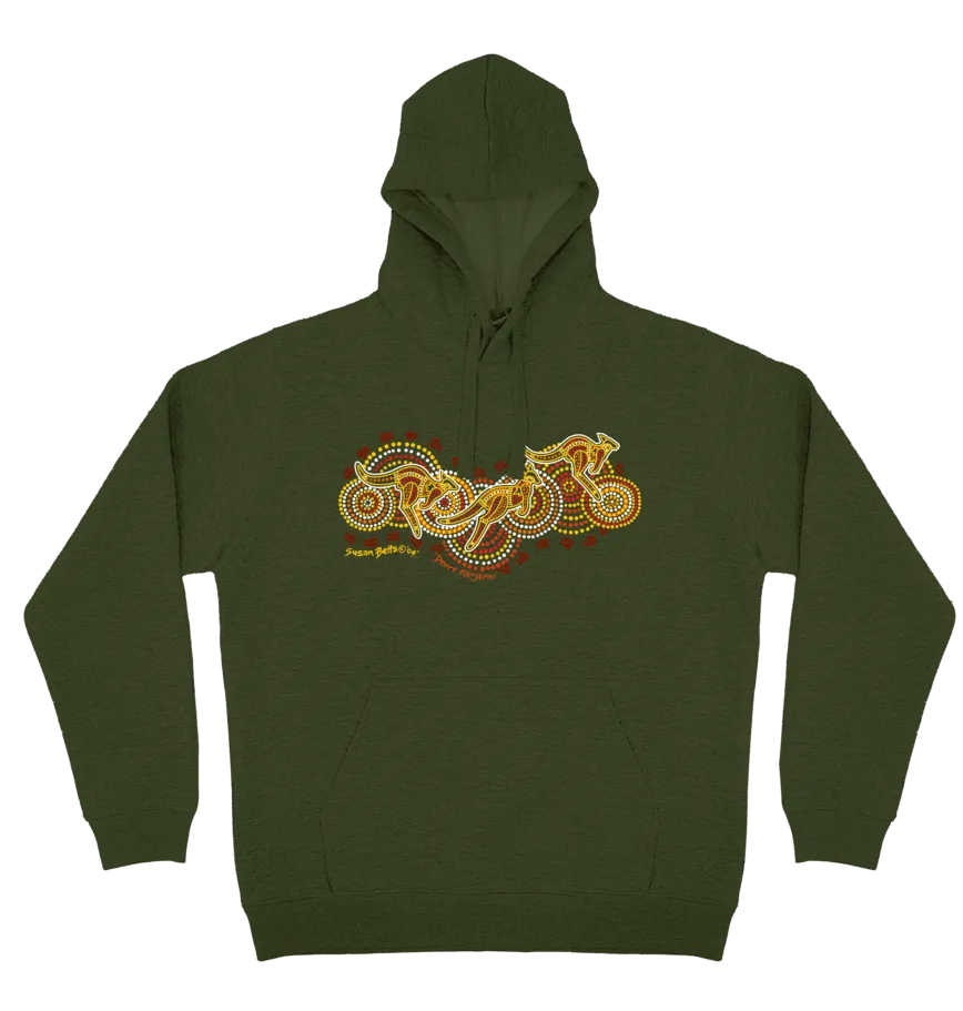 Adults Cozy Hoodie - Desert Kangaroo By Susan Betts