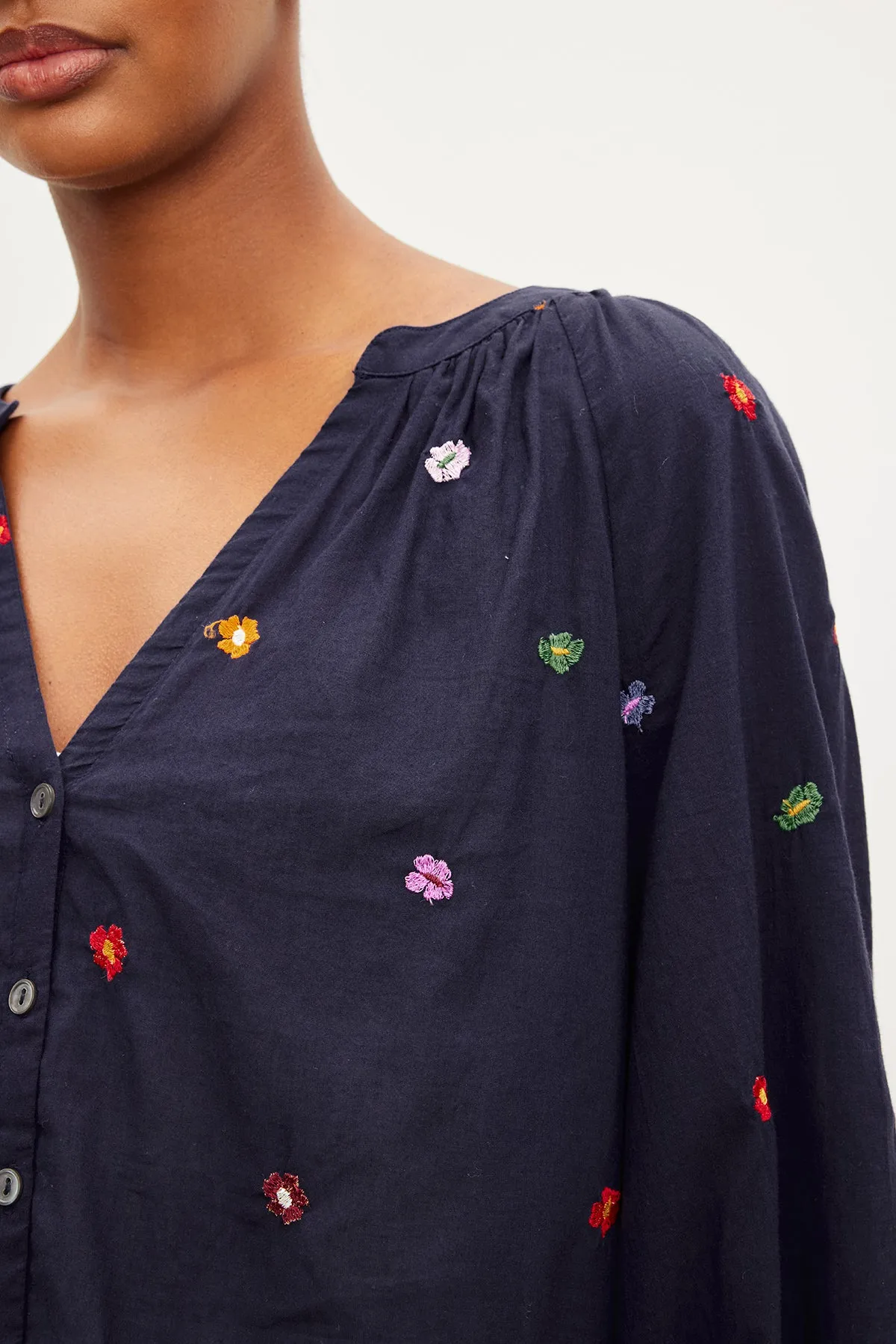 ARETHA EMBROIDERED BOHO TOP