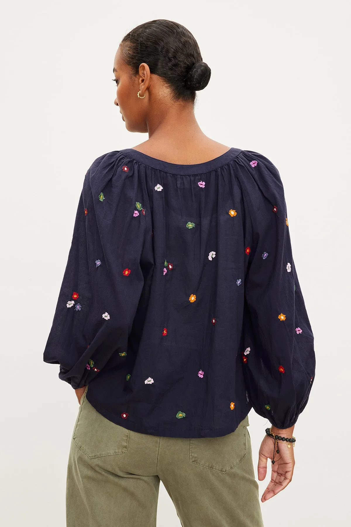 ARETHA EMBROIDERED BOHO TOP