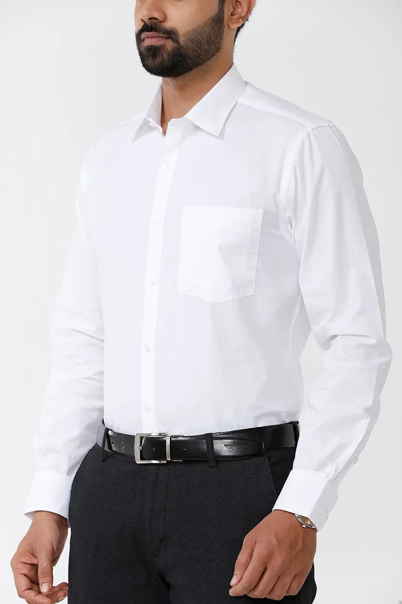 Arrow - 100% Cotton Formal White Shirt For Men | Uathayam