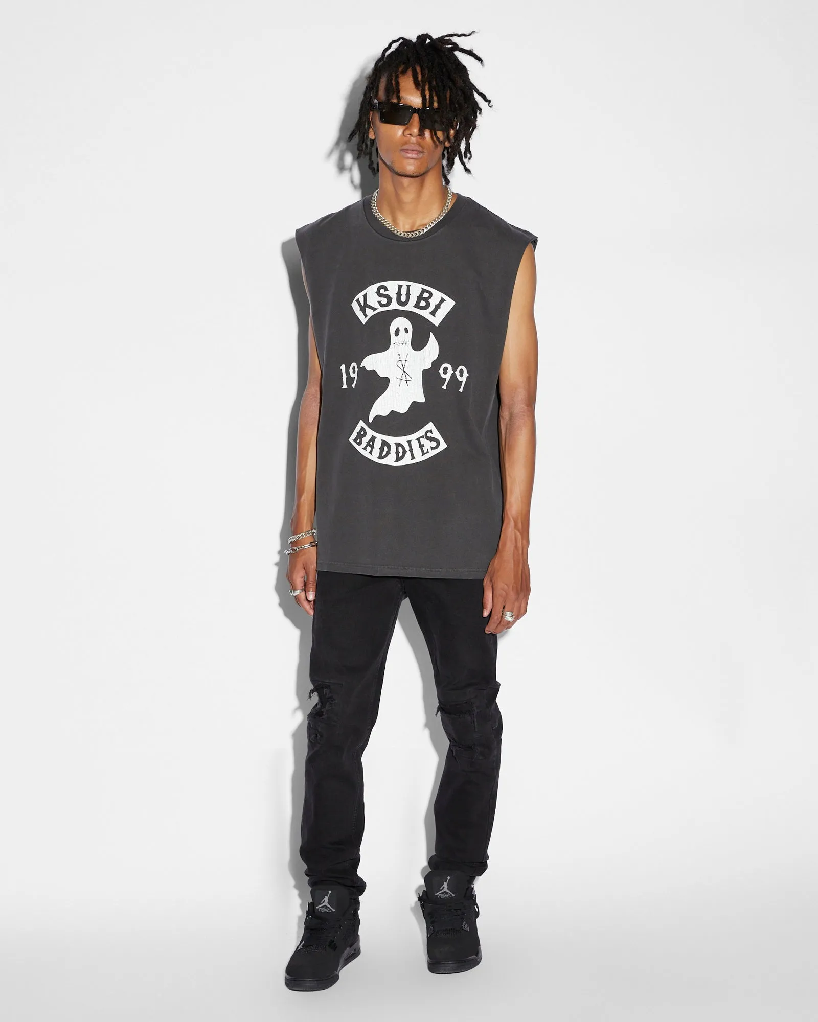 Sleek Faded Black Cropped Tank Top - BADDIES BIGGIE Style