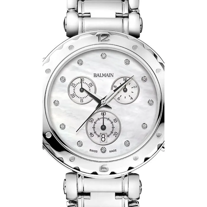 Balmain Balmainia Stainless Steel B56313385 Chronograph Watch - High-Quality Timepiece