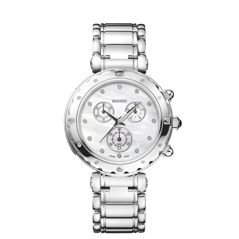 Balmain Balmainia Stainless Steel B56313385 Chronograph Watch - High-Quality Timepiece