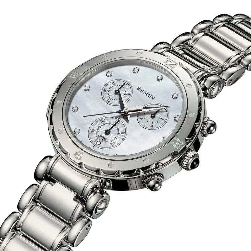 Balmain Balmainia Stainless Steel B56313385 Chronograph Watch - High-Quality Timepiece