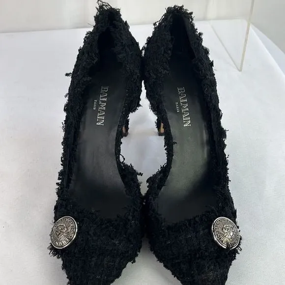 Balmain BlackTweed Pumps