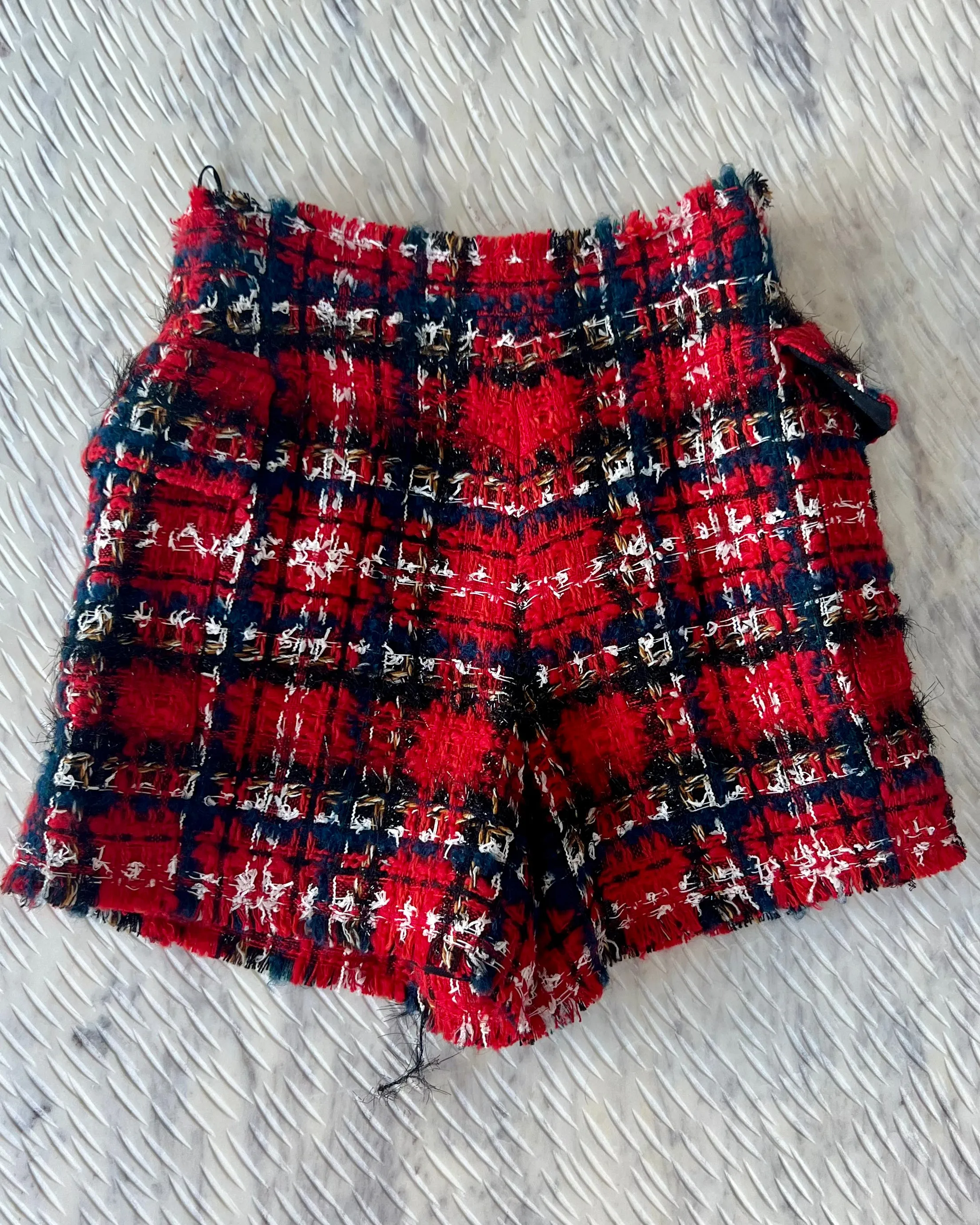 Balmain Button Detail Tweed Shorts