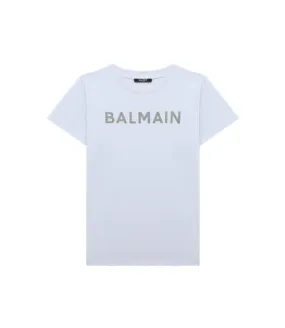 Balmain Kid's T-Shirt White BS8A31-Z0082-100AG