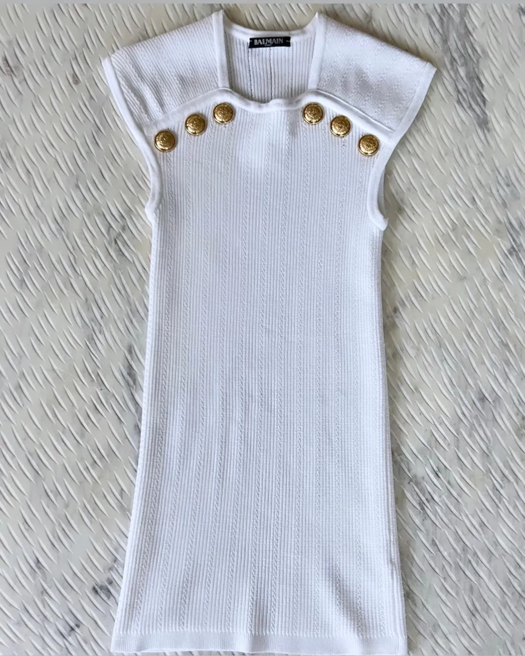 Balmain Knit Button Tank