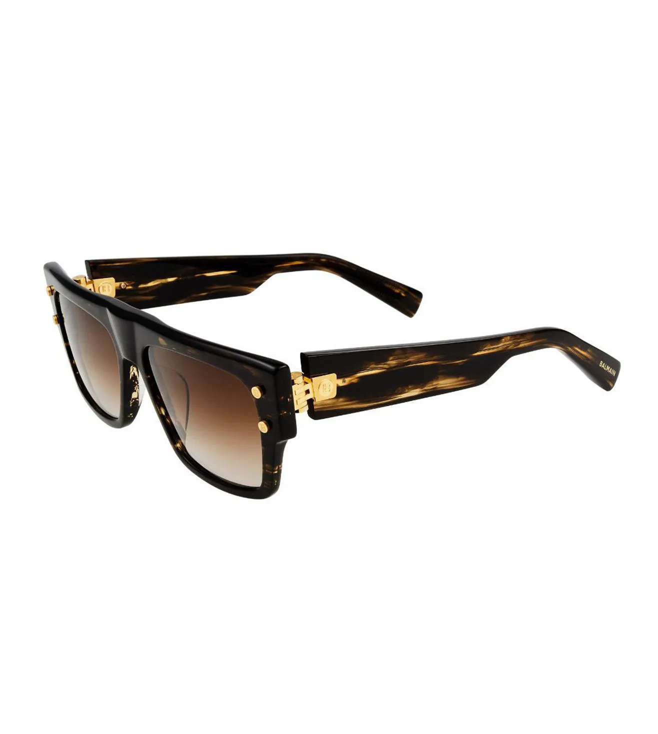 Balmain Men's Brown Square Sunglasses