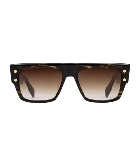 Balmain Men's Brown Square Sunglasses