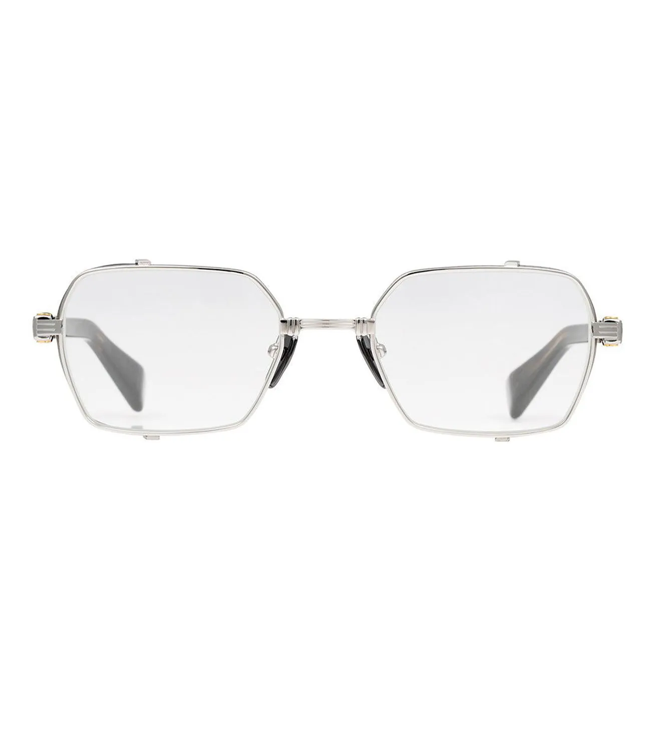 Balmain Men's Palladium Octagon Optical Frame