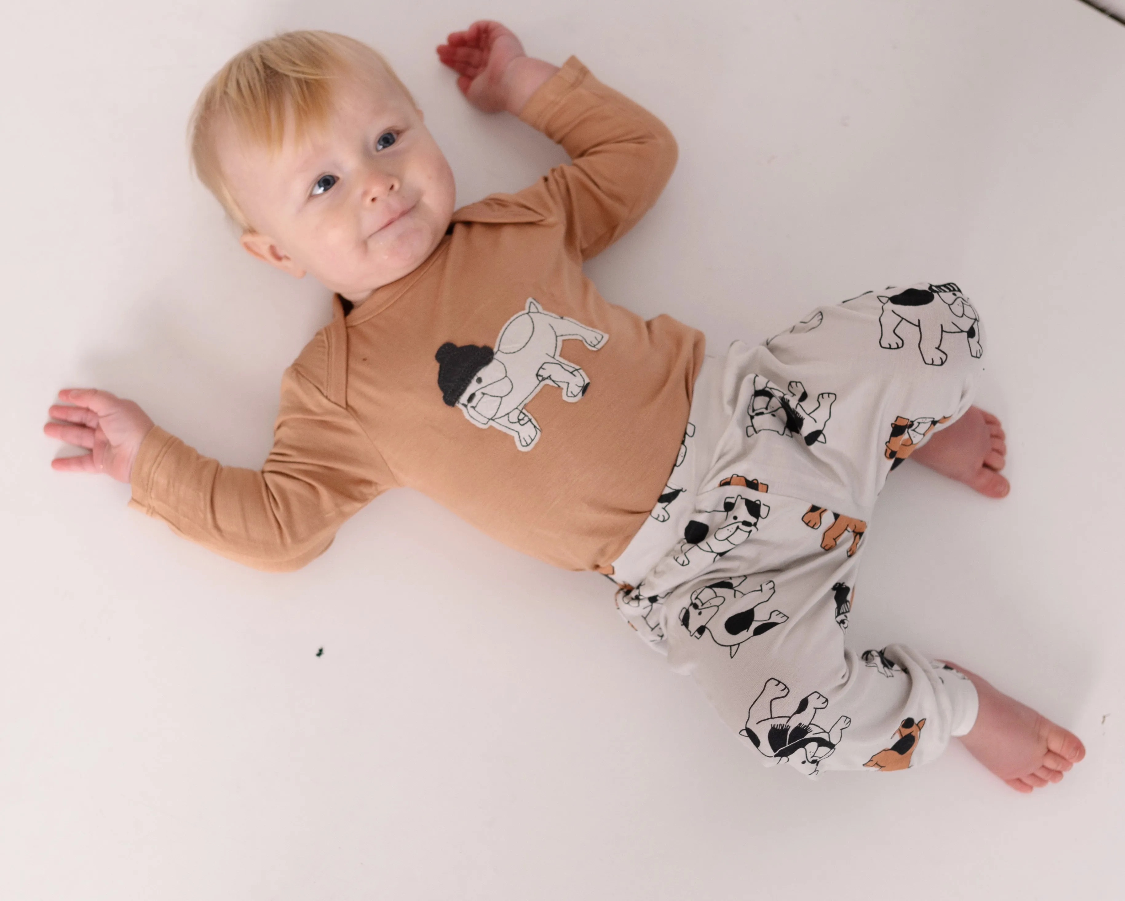 Bamboo Harem Pants (Cozy Bulldog Print)