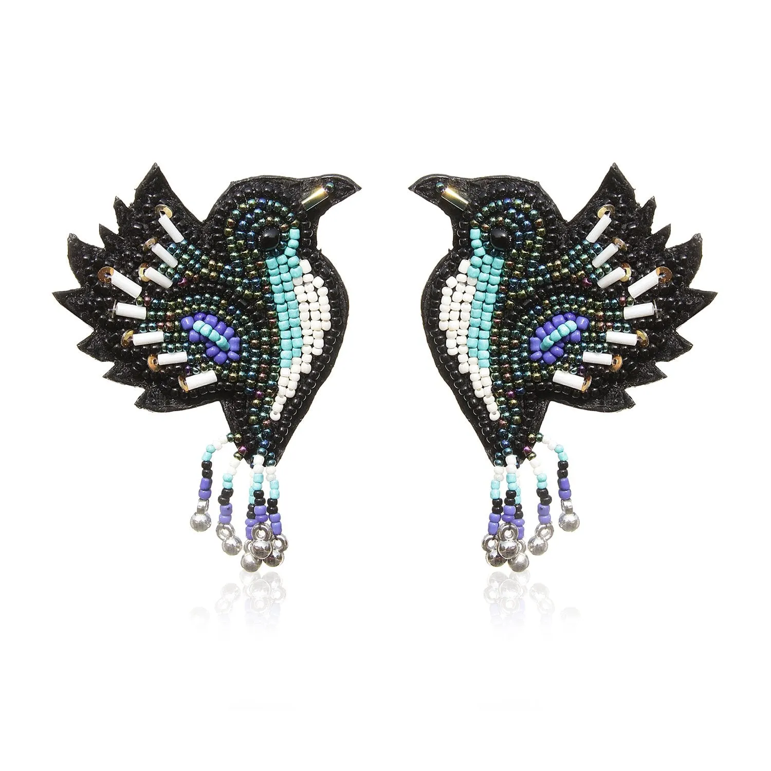 Birdie Embroidered Earring