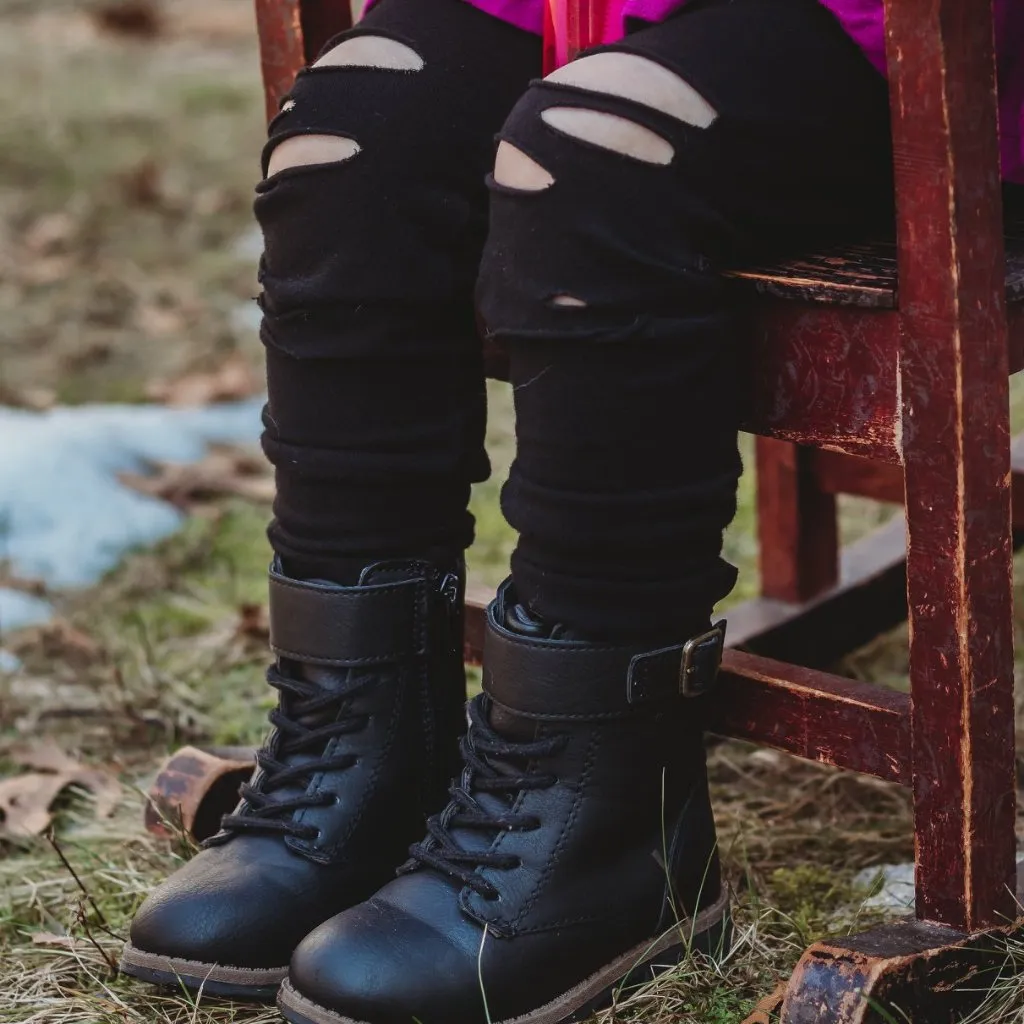 Black Distressed Leggings