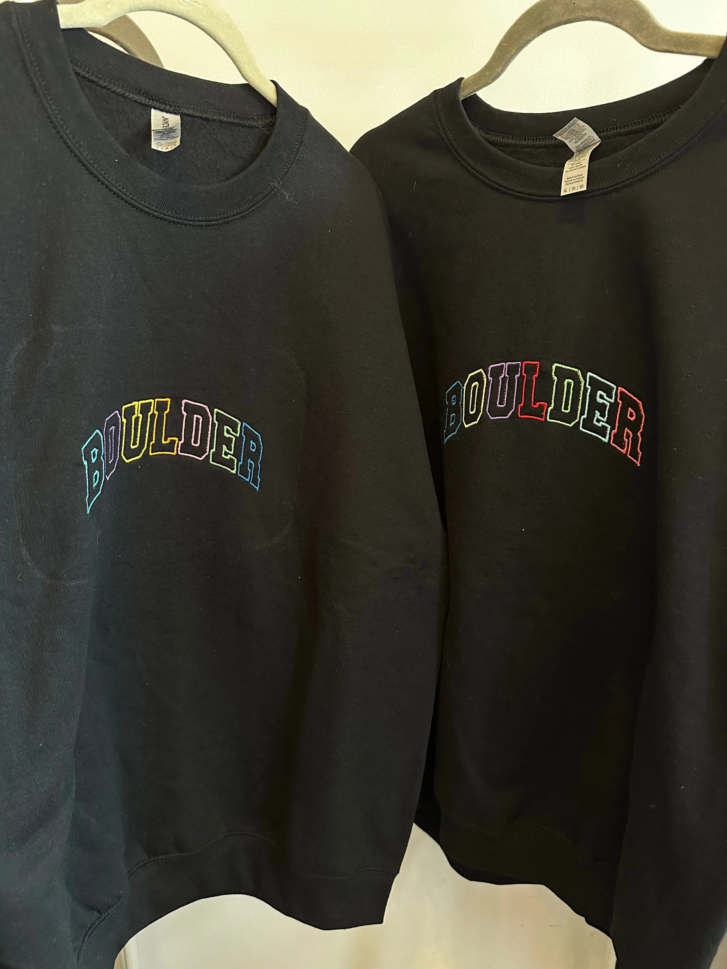 Boulder Rainbow Embroidered Crew