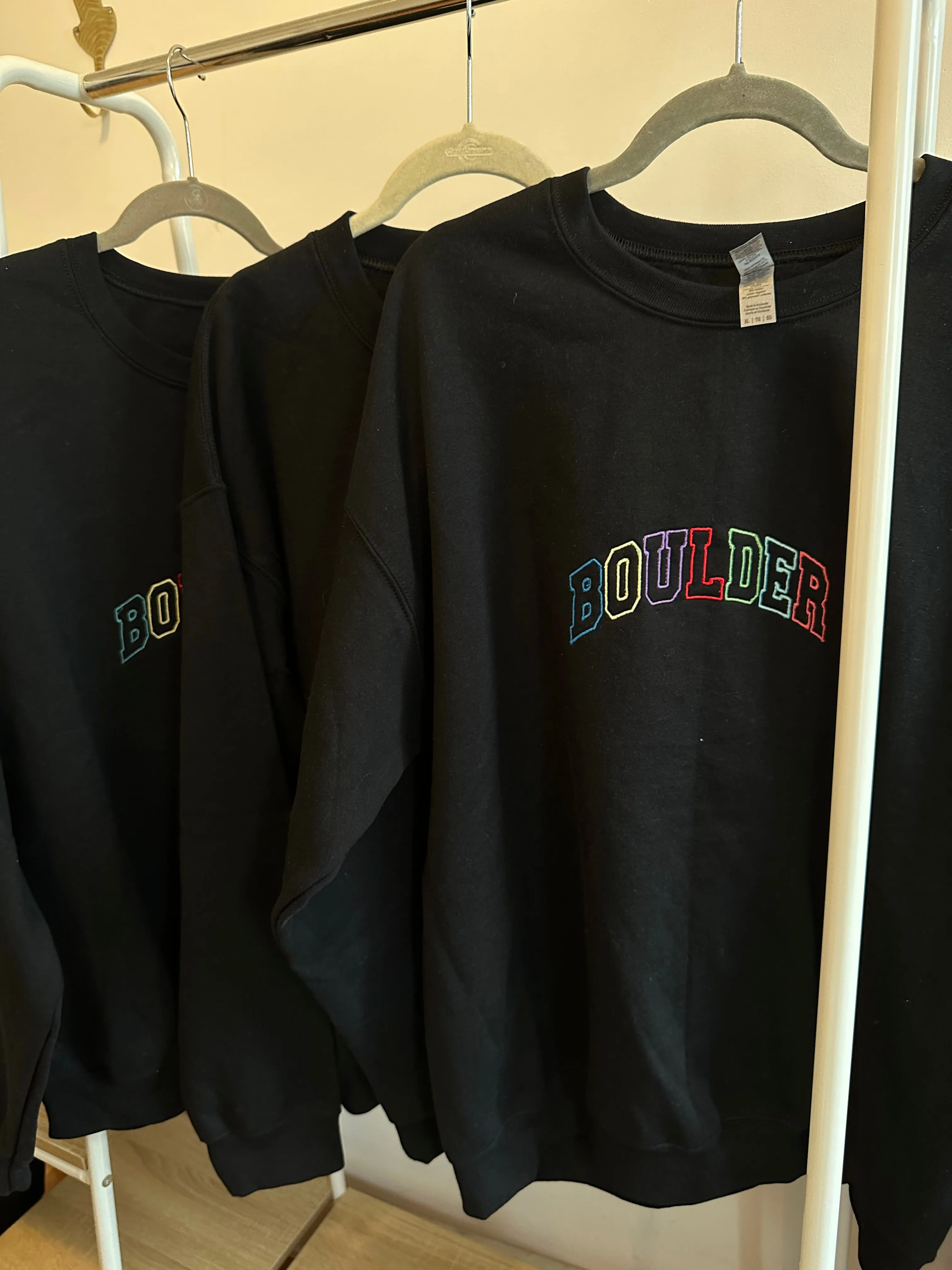 Boulder Rainbow Embroidered Crew