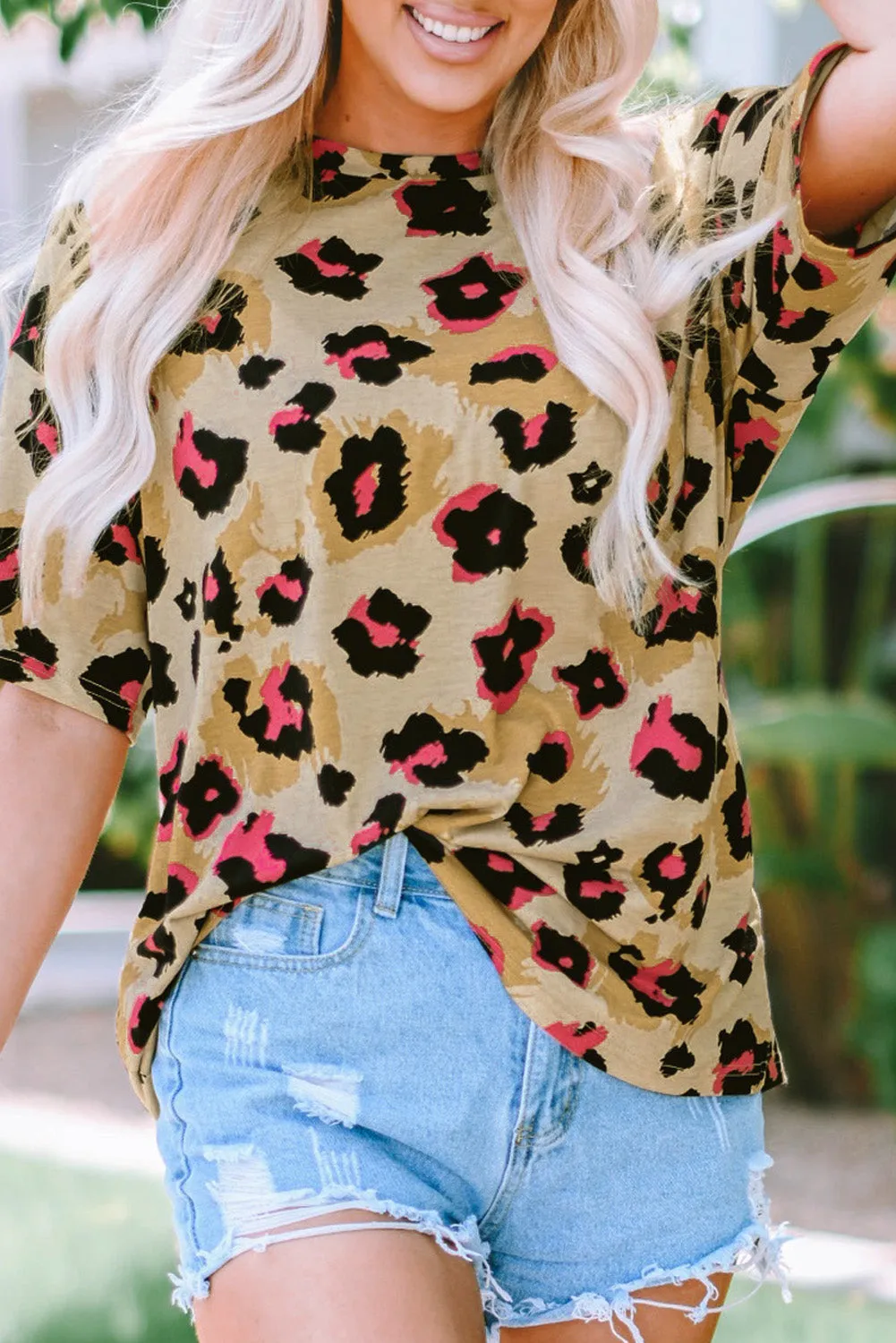 Boyfriend Leopard Loose T Shirt