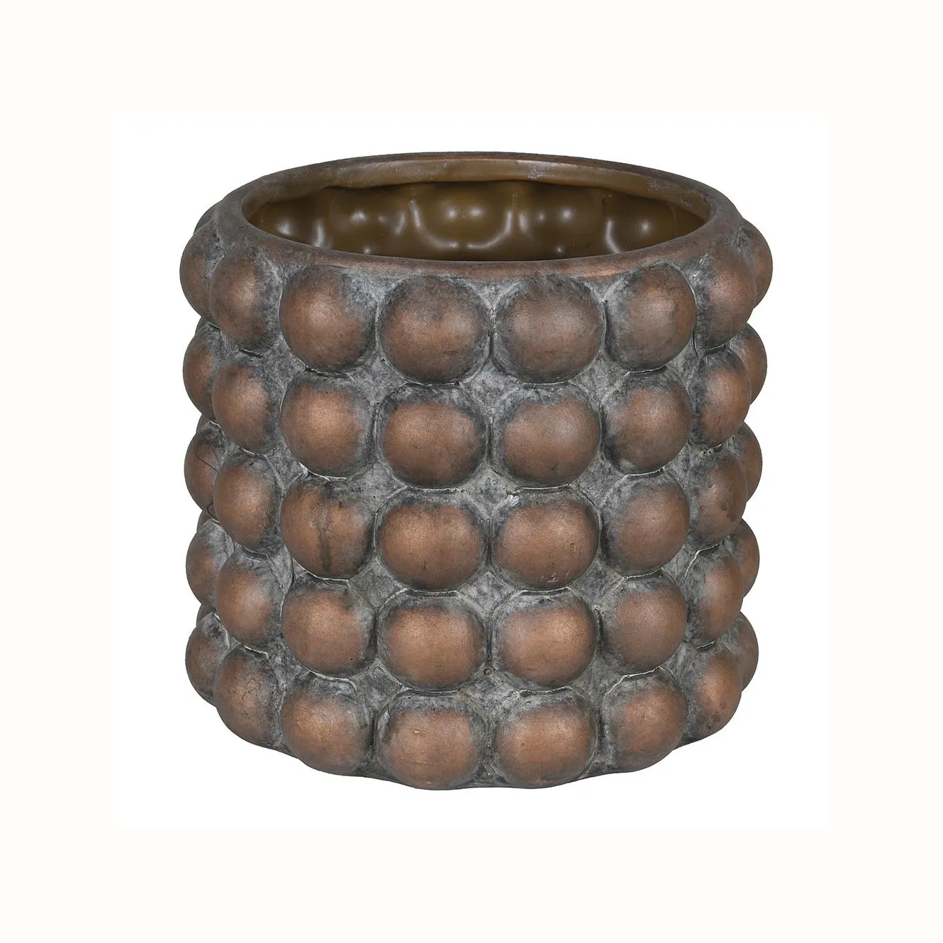 Bronze Distressed Bobble Planter