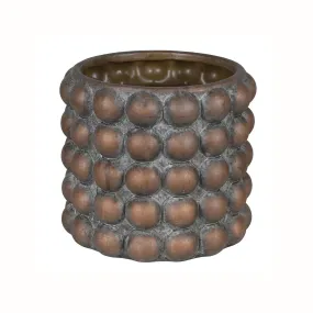 Bronze Distressed Bobble Planter