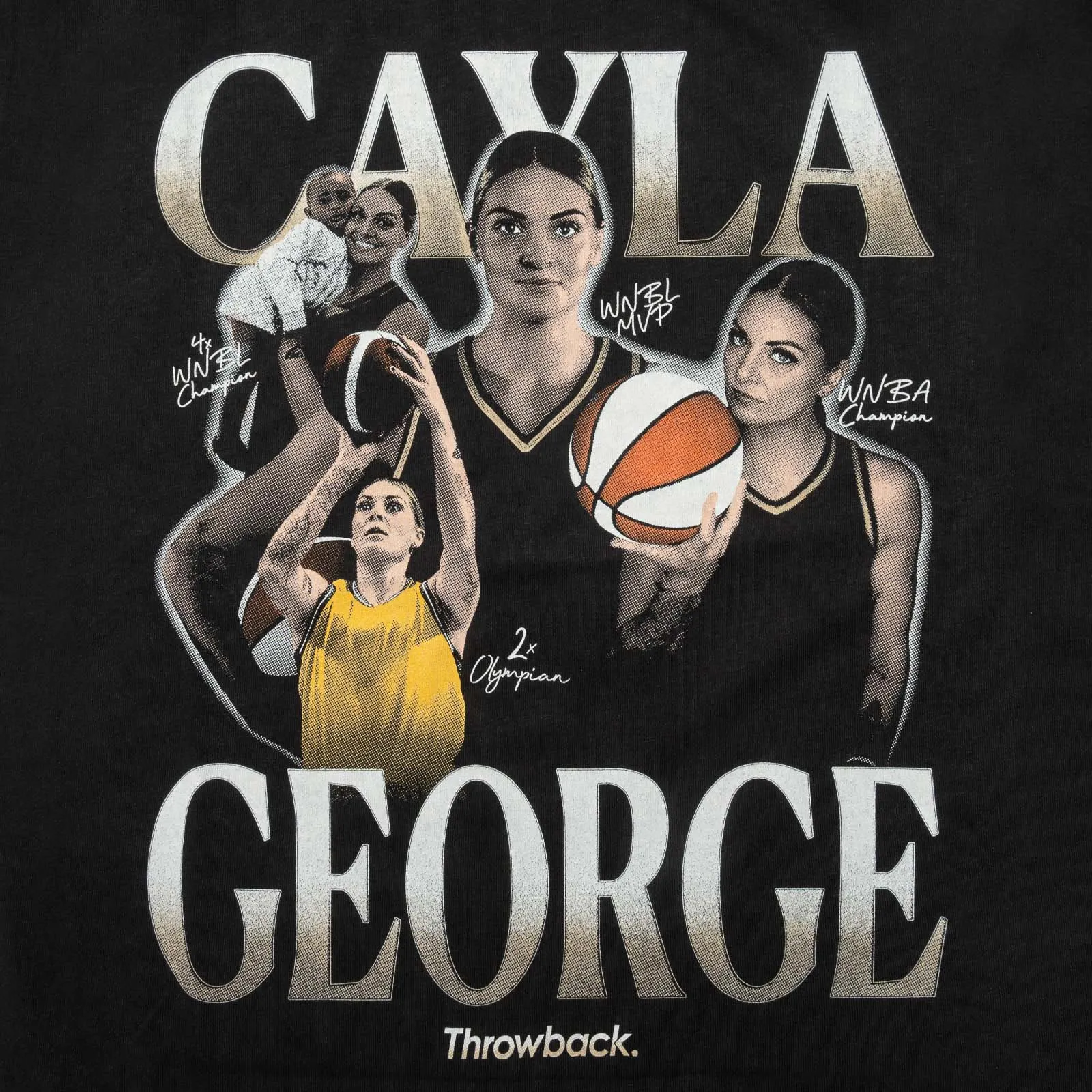 Womens Cayla George International Womens Day Tribute T-Shirt - Vintage Black.