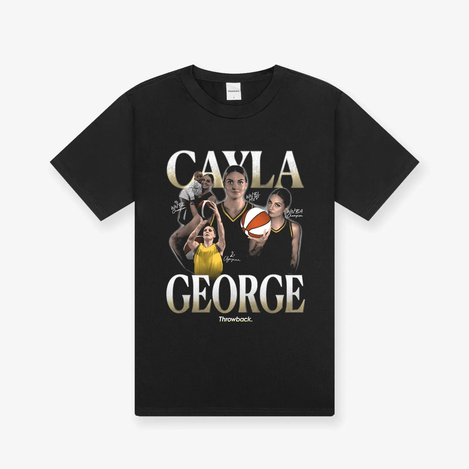 Womens Cayla George International Womens Day Tribute T-Shirt - Vintage Black.