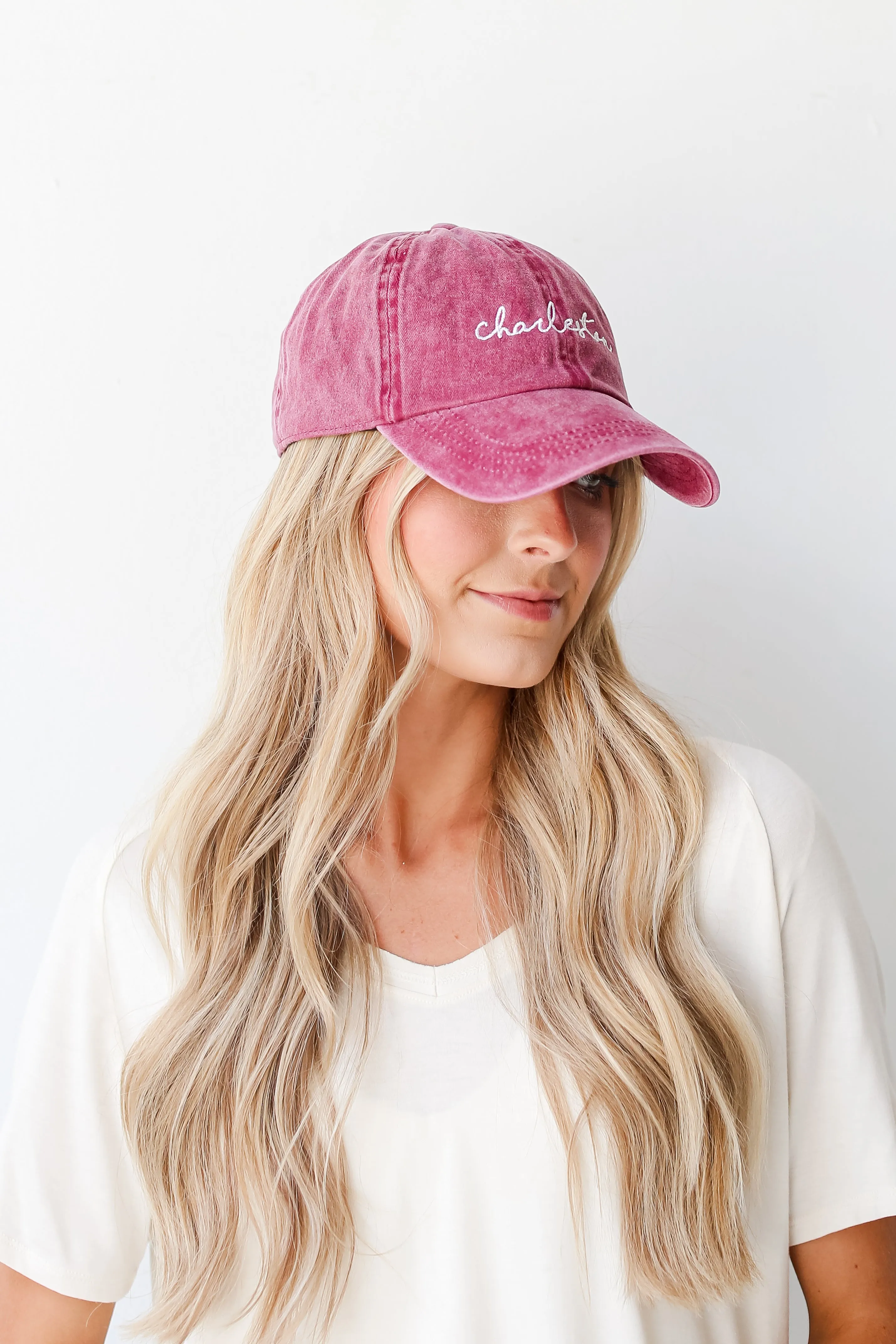 Charleston Script Embroidered Hat