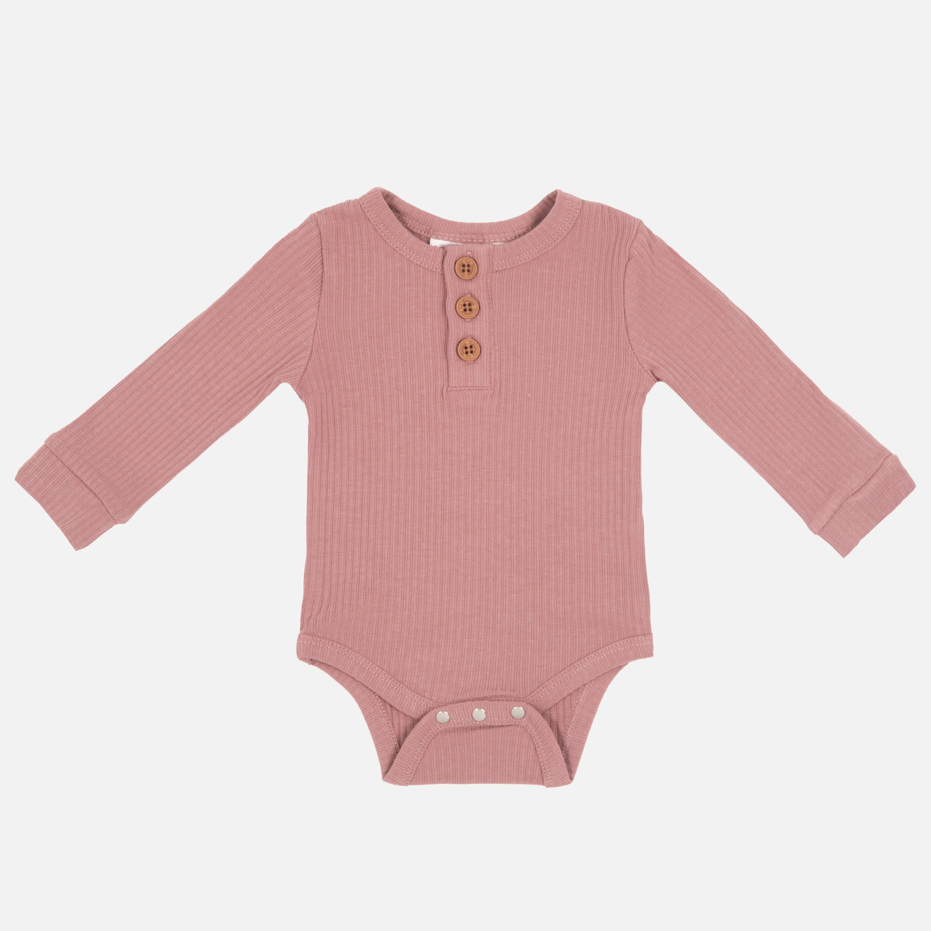 Cozy Long Sleeve Bodysuit/Top - Twilight Mauve