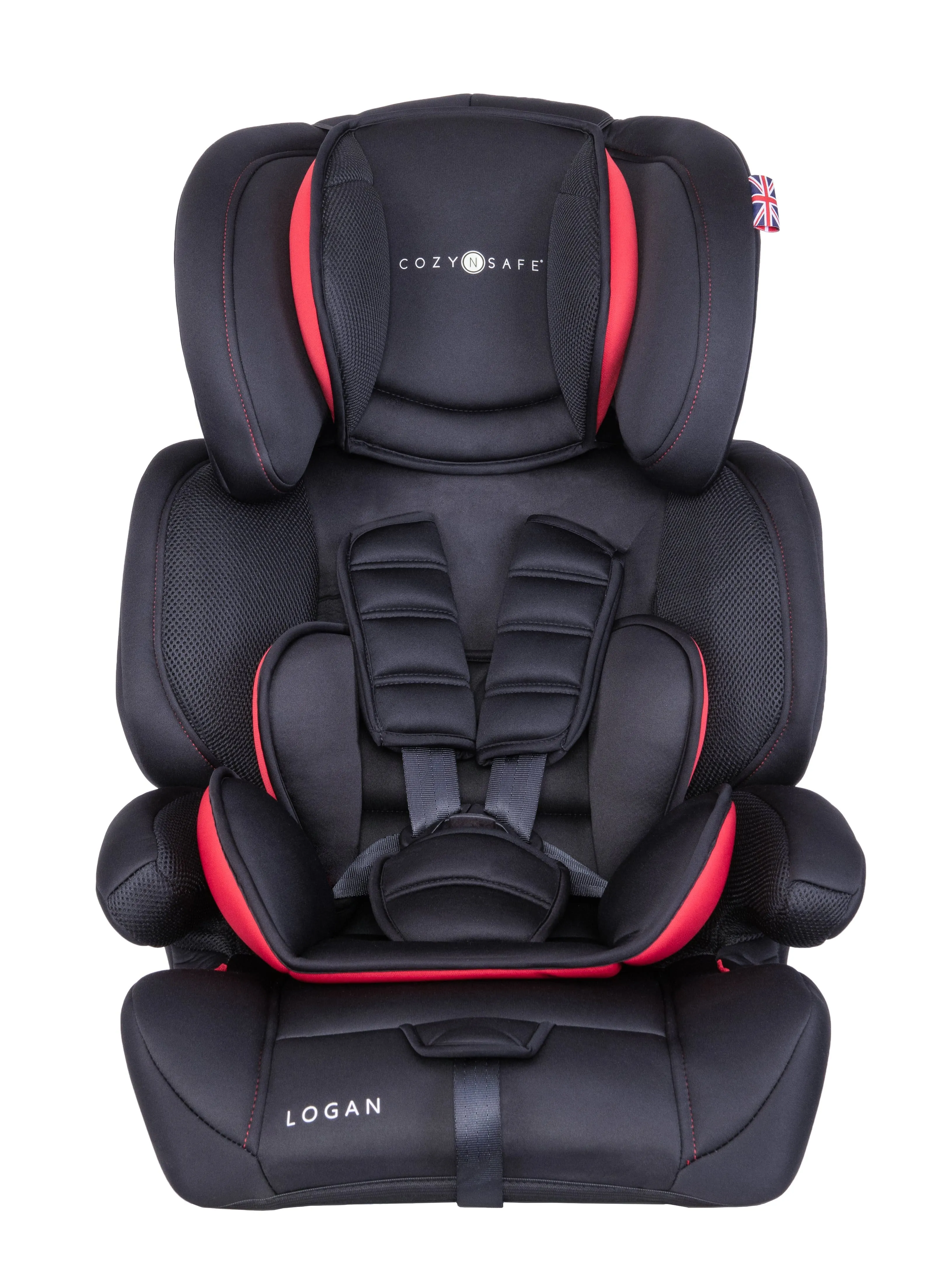 Cozy N Safe Logan Group 1/2/3 Car Seat - Black/Red