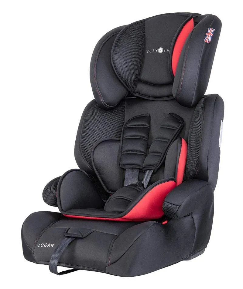 Cozy N Safe Logan Group 1/2/3 Car Seat - Black/Red