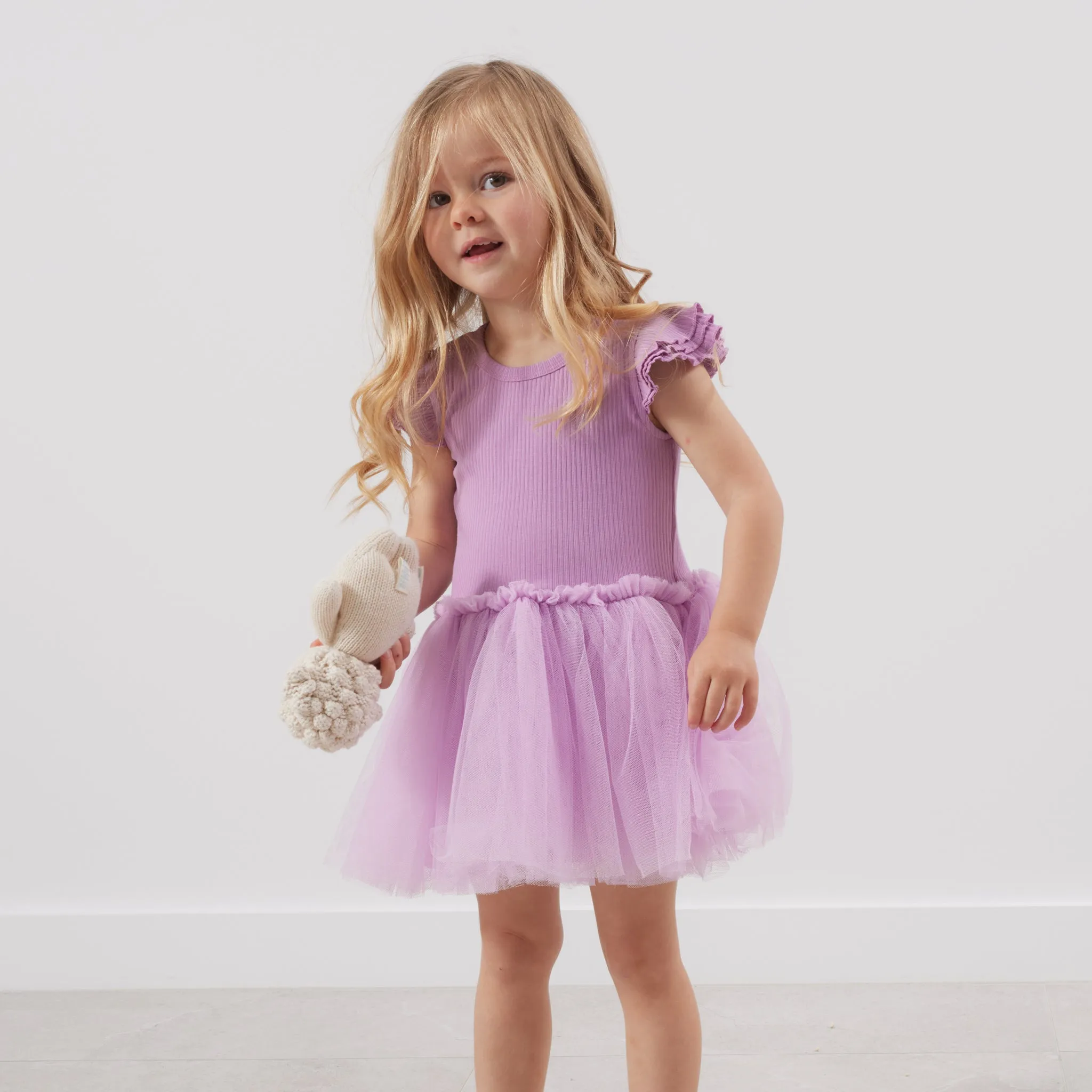 Cozy Summer Tutu Dress - Lavender Frost