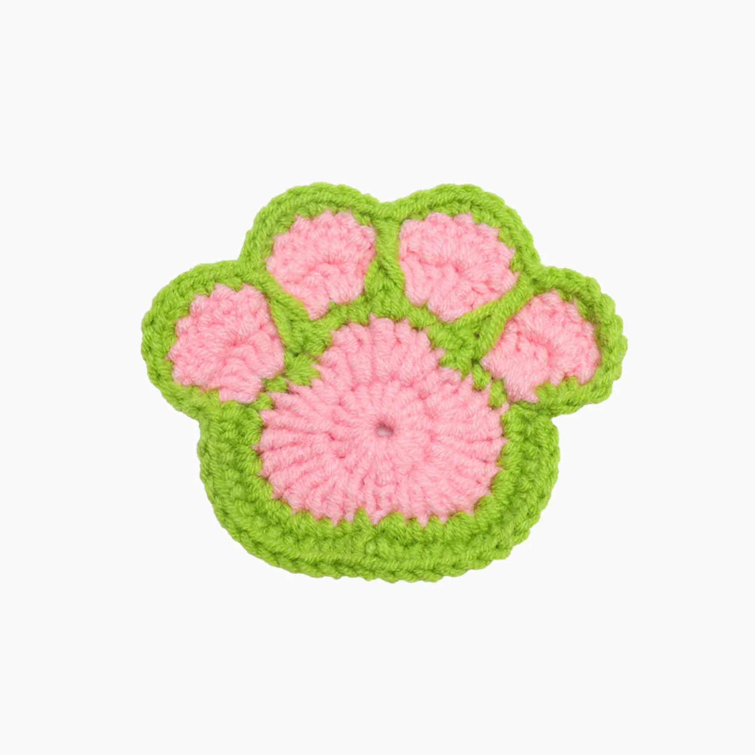 Cute Cat Claw Crochet Coaster