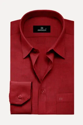 Davos - Dark Red Formal Shirts for Men | Ariser