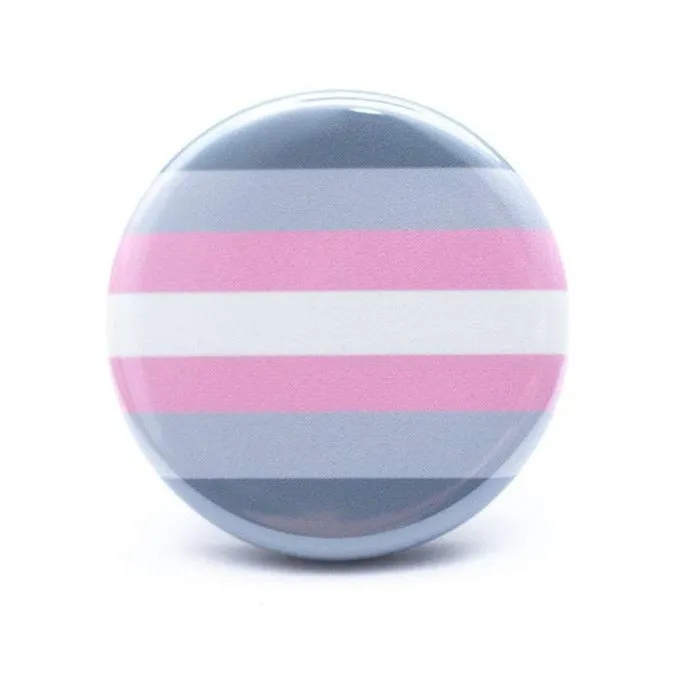 Demigirl pride flag button