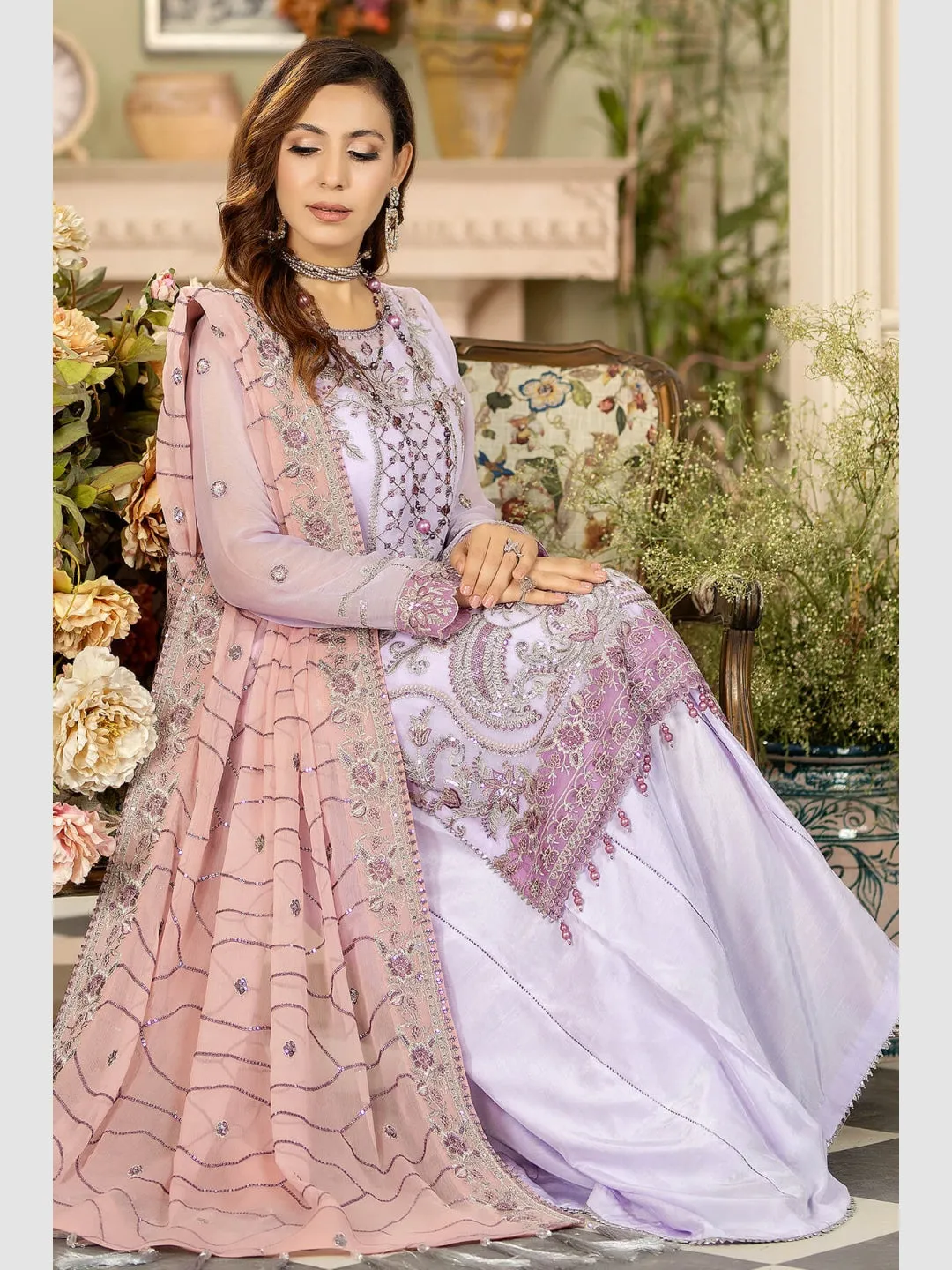 Designer Embroidered Chiffon