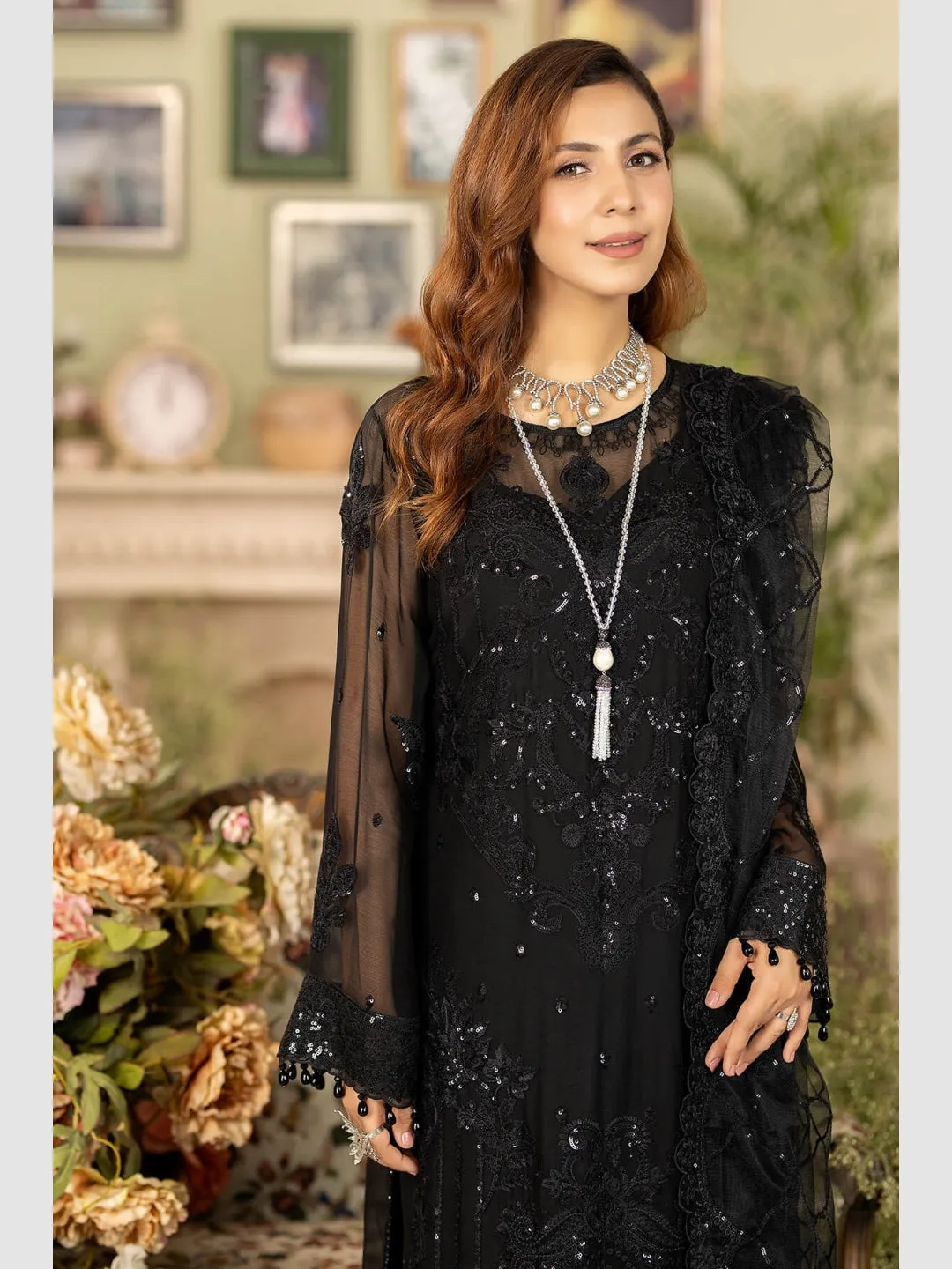 Optimized Title: Elegant Embroidered Chiffon Designer Collection