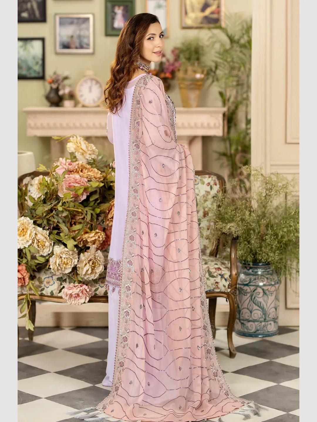 Designer Embroidered Chiffon