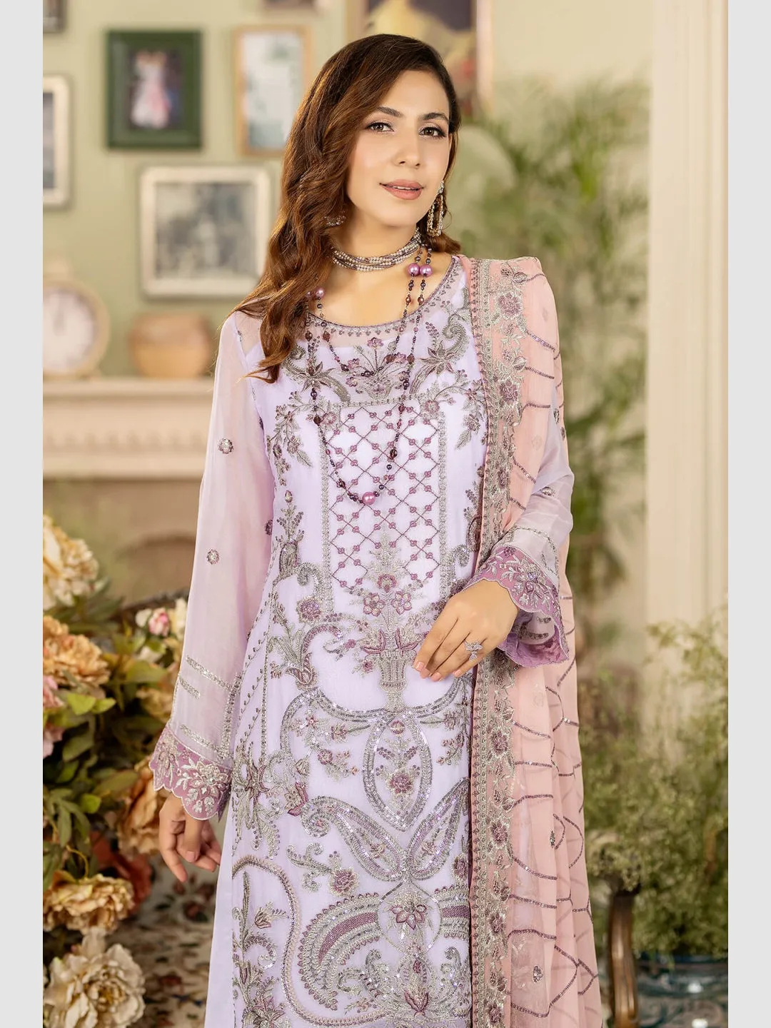 Designer Embroidered Chiffon