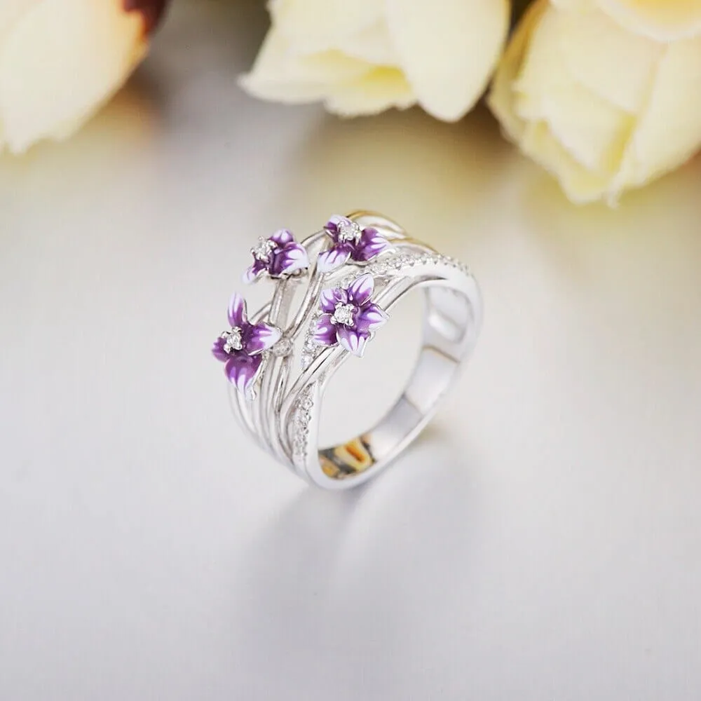 Diamond Flower Elegant Ring