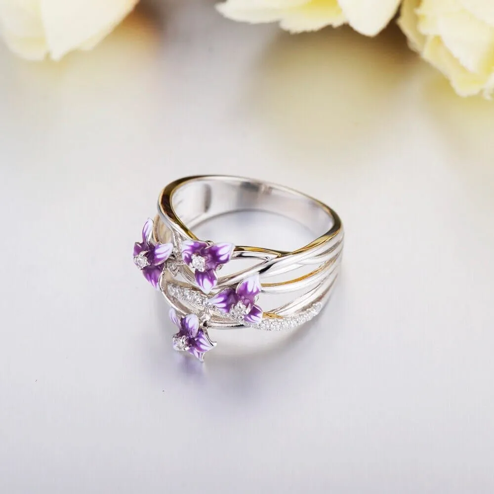 Diamond Flower Elegant Ring