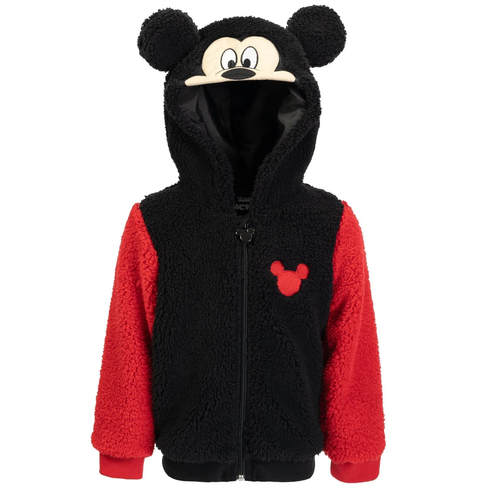 Disney Mickey Mouse Cozy Sherpa Zip Up Cosplay Hoodie